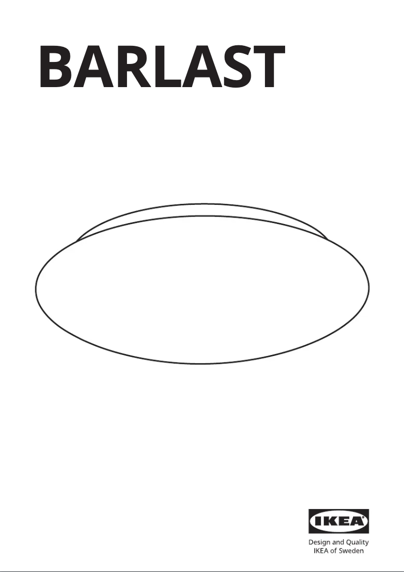 Page 1 de la notice Manuel utilisateur Ikea BARLAST 105.260.02