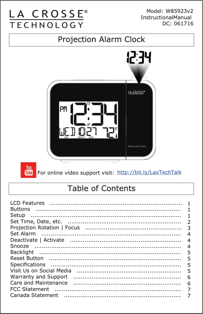 Page 1 de la notice Manuel utilisateur La Crosse Technology W85923V2