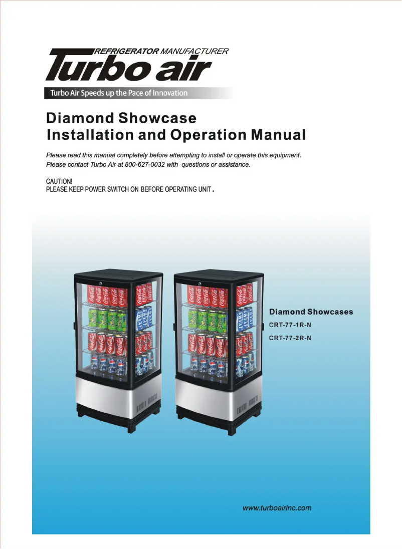 Página 1 del manual Manual de usuario Turbo air CRT-77-1R