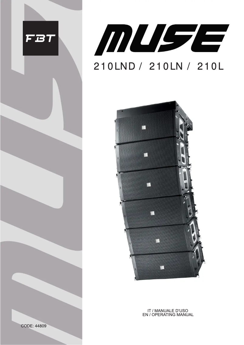 Page 1 de la notice Manuel utilisateur FBT MUSE 210LND