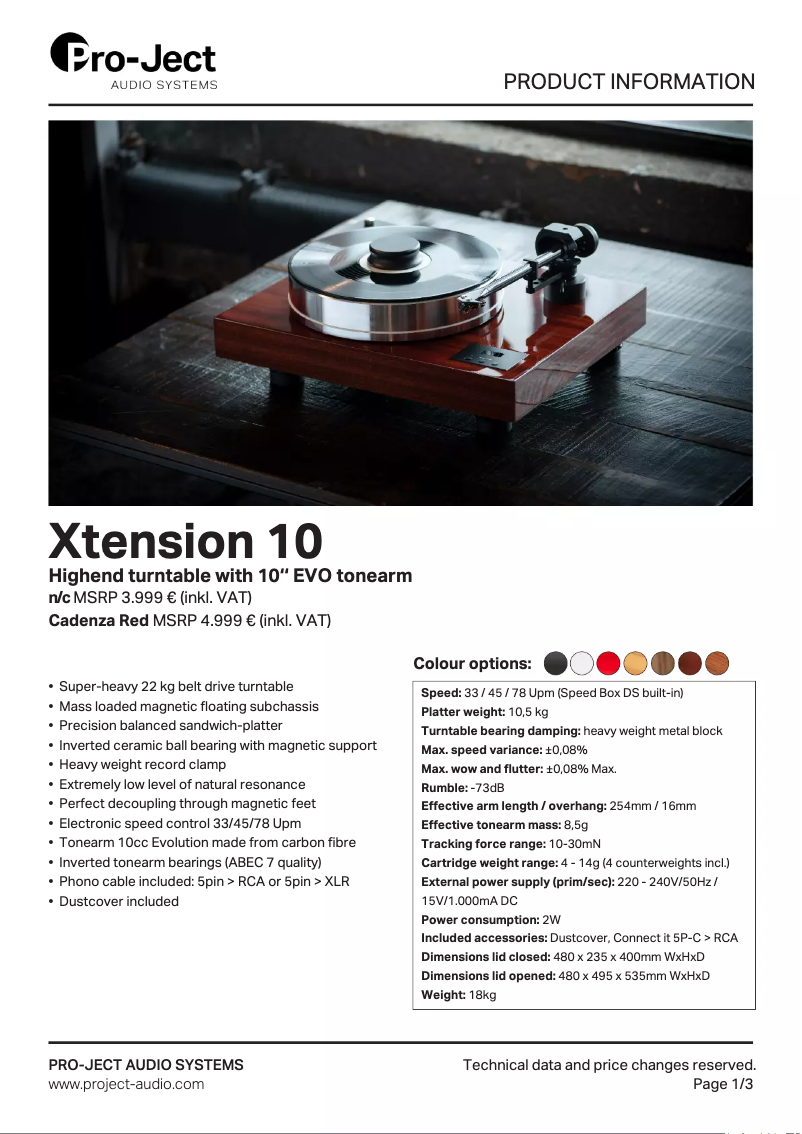 Image de la première page du manuel de l'appareil Xtension 10 Evolution