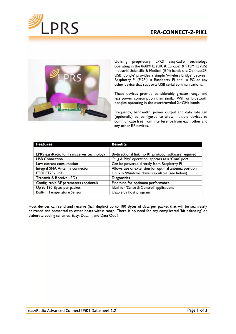 Page 1 de la notice Manuel utilisateur Raspberry Pi 7839666