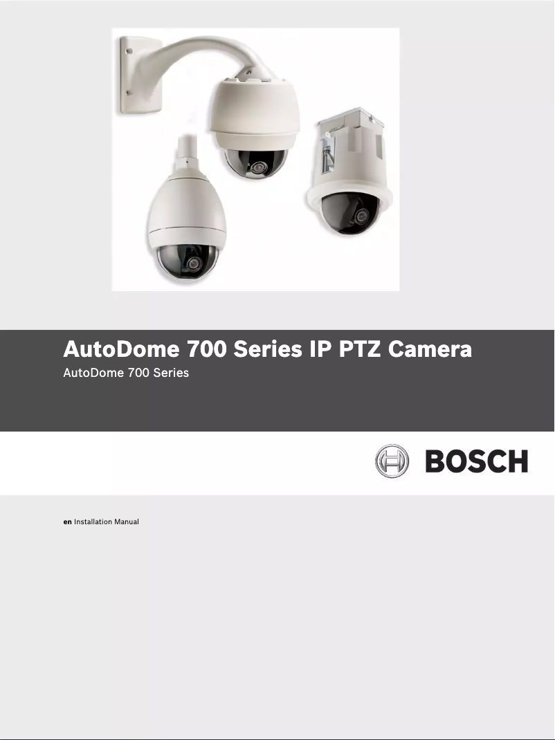 Page n°1 - Manuel utilisateur Bosch AutoDome 700