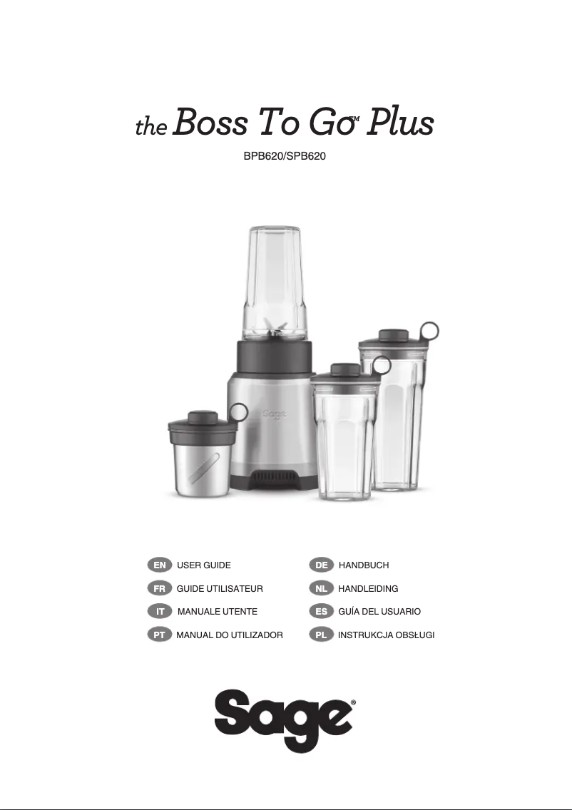 Page 1 de la notice Manuel utilisateur Sage the Boss To Go Plus SPB620