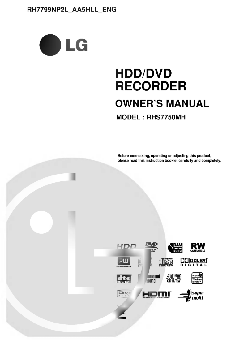 Página 1 del manual Manual de usuario LG RH7799NP2L