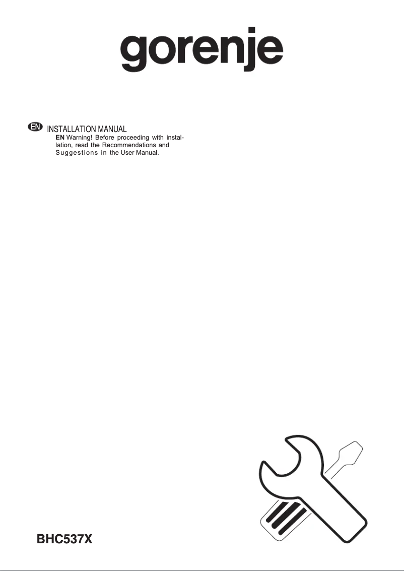 Image de la première page du manuel de l'appareil BHC537X