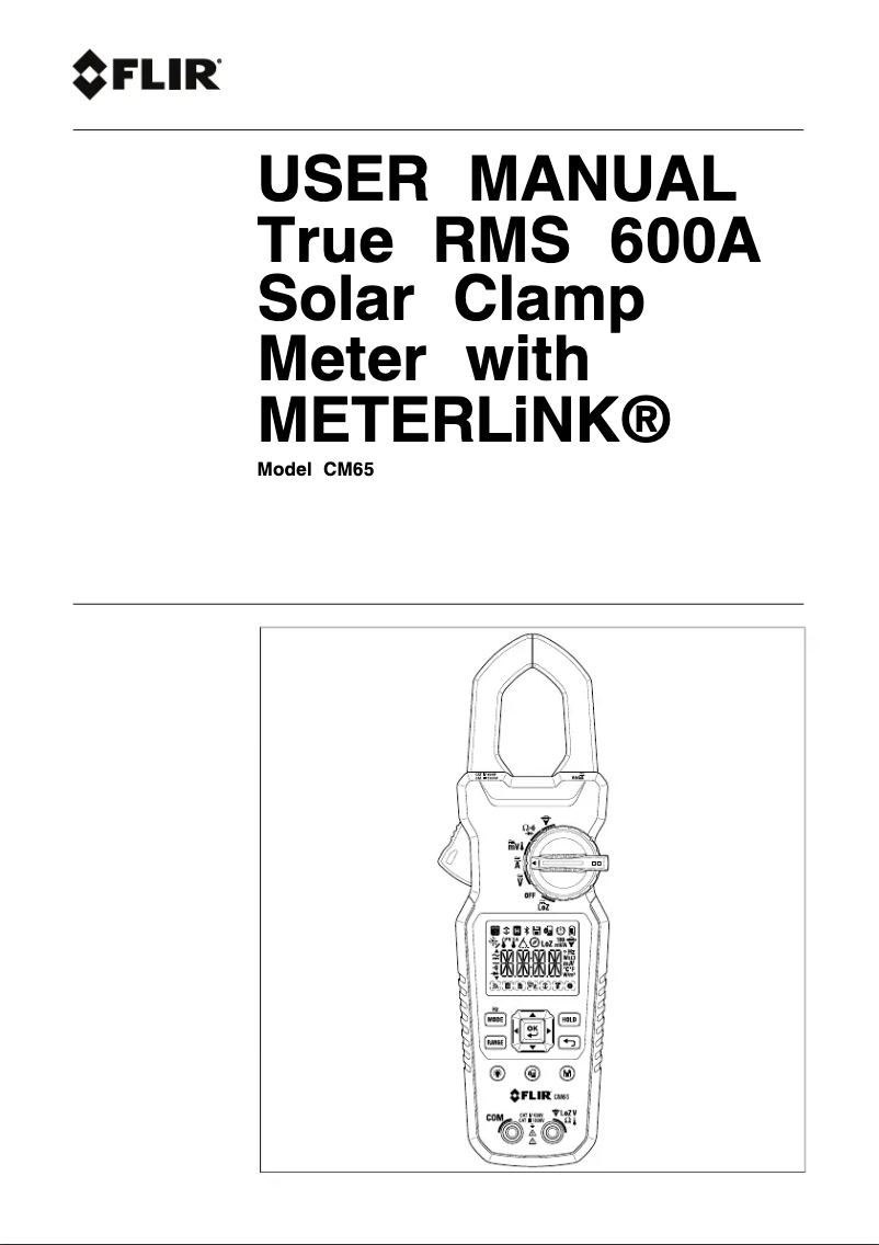 Page n°1 - Manuel utilisateur FLIR CM65