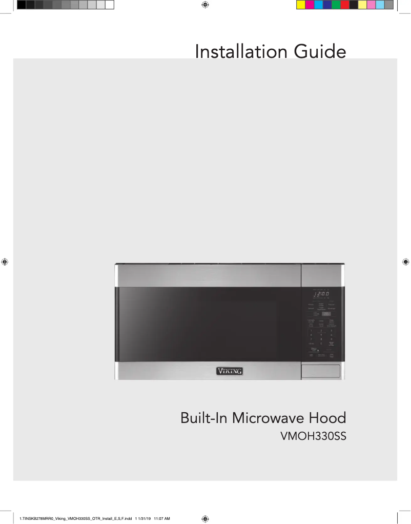 Image de la première page du manuel de l'appareil VMOH330SS