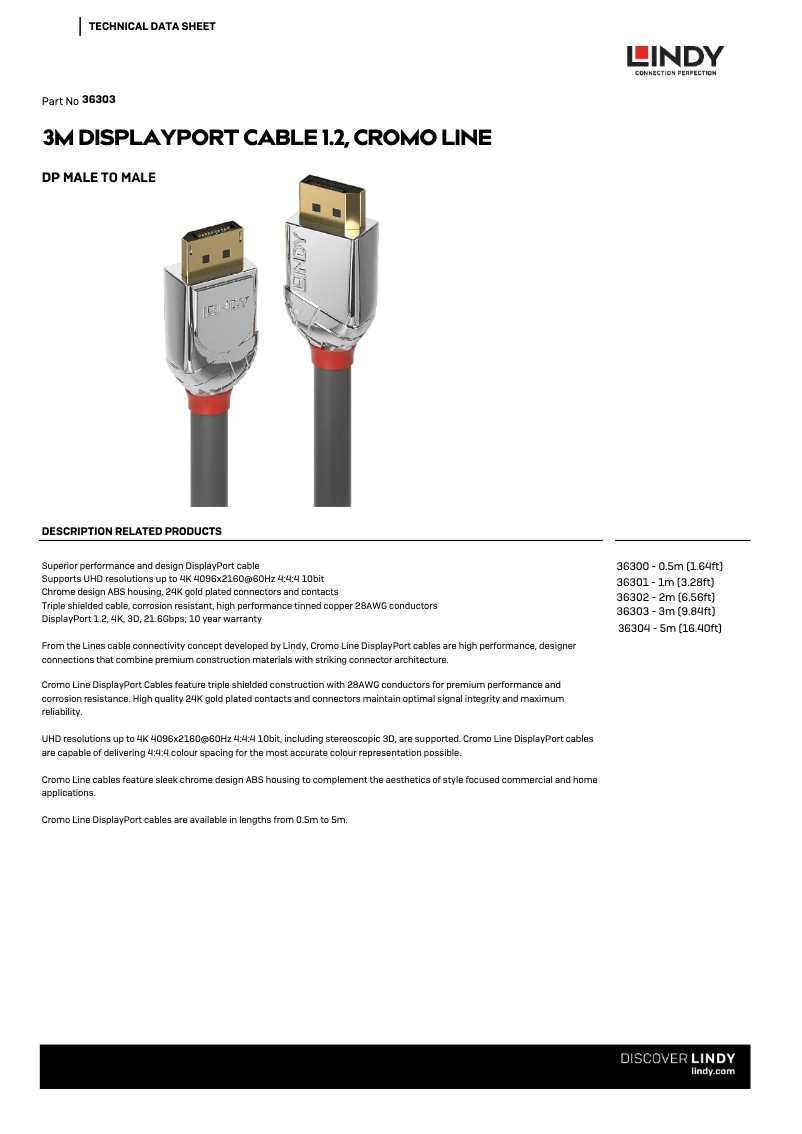 Page n°1 - Manuel utilisateur Lindy 36303