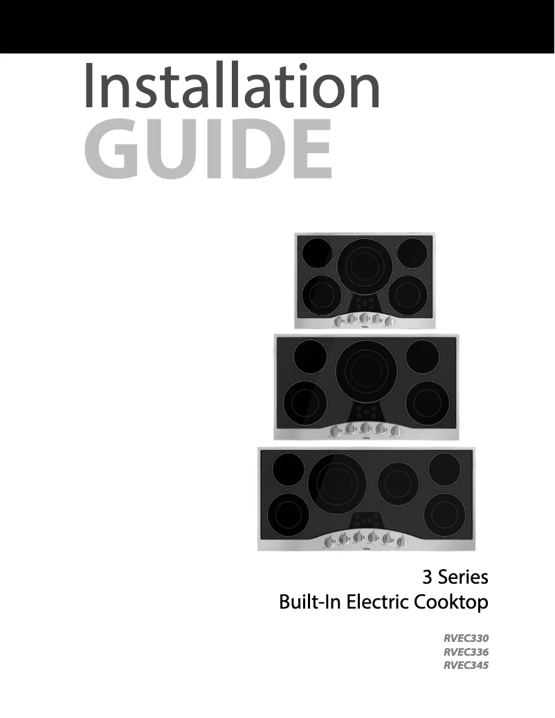 Page 1 de la notice Guide d'installation Viking RVEC3365BSB