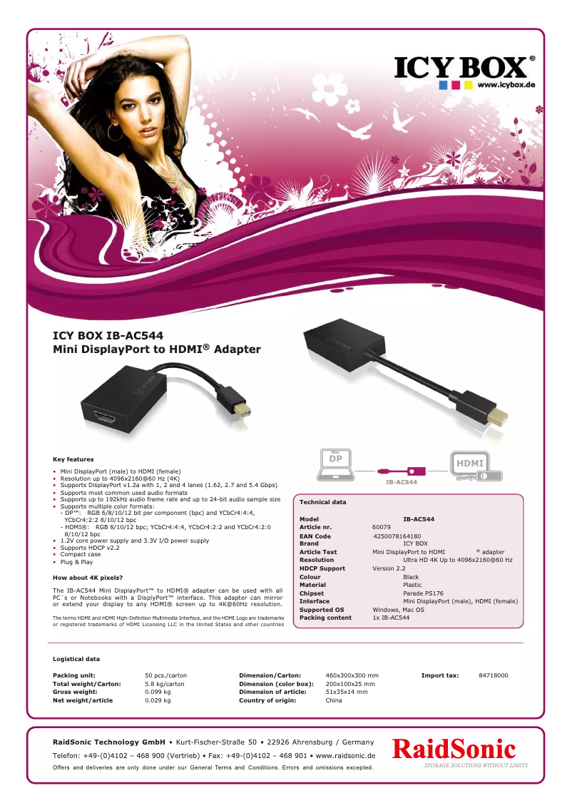 Page n°1 - Manuel utilisateur Icy Box IB-AC544