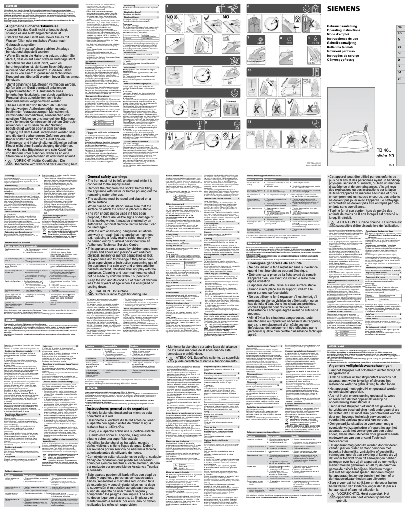 Page 1 de la notice Manuel utilisateur Siemens TB46135