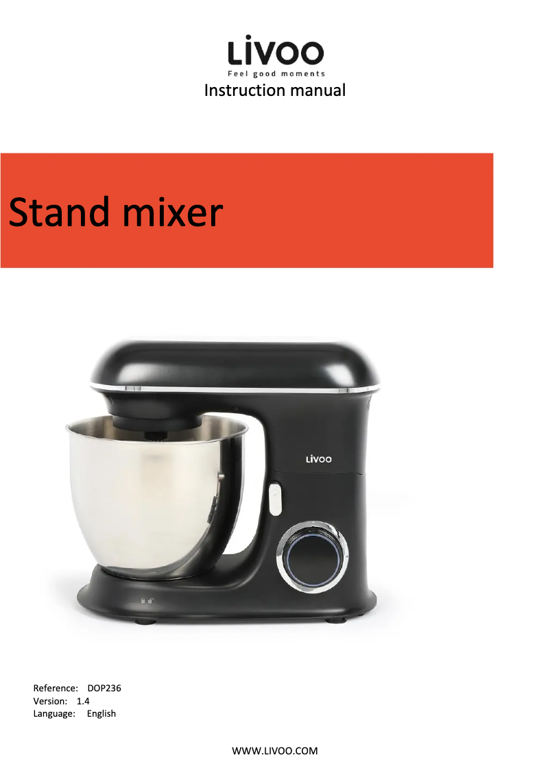 Page n°1 - Manuel utilisateur Livoo DOP236