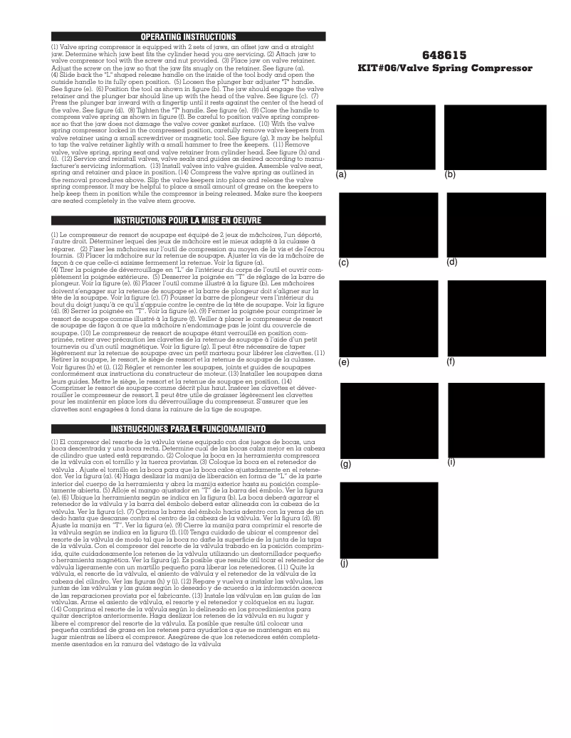 Page n°1 - Manuel d'utilisation et d'entretien Powerbuilt 648615