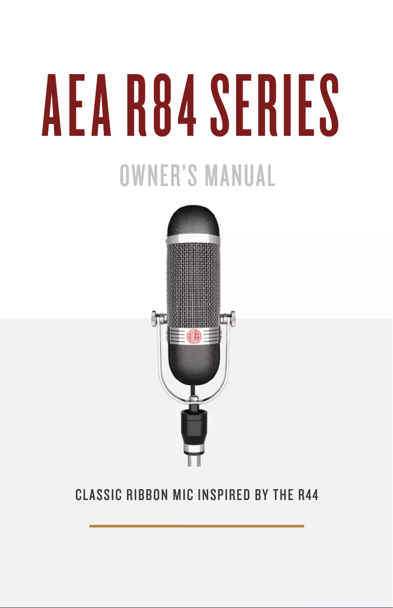 Image de la première page du manuel de l'appareil R84A