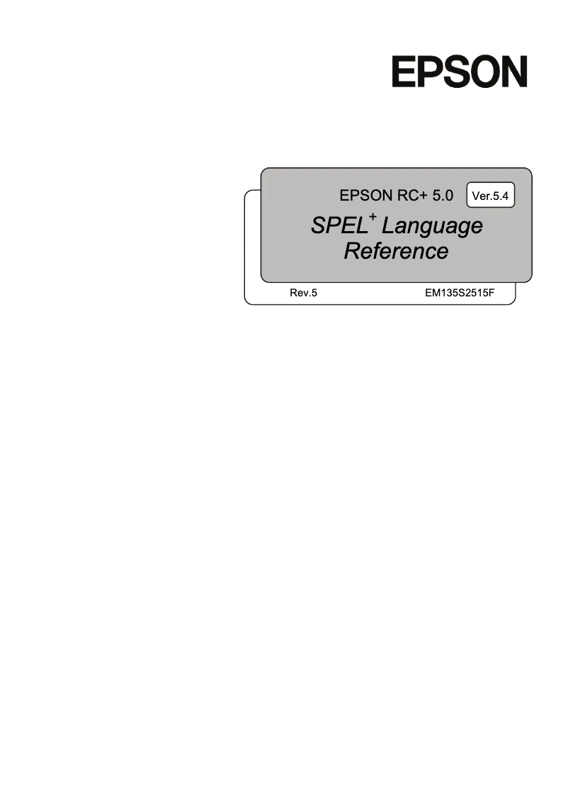 Page n°1 - Manuel utilisateur Epson RC180