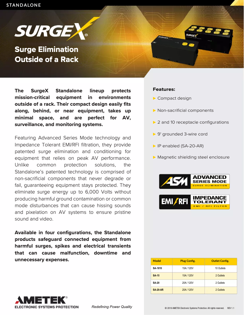 Image de la première page du manuel de l'appareil SA-20