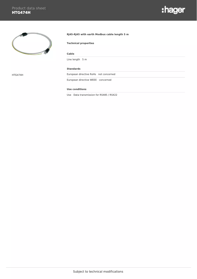 Image de la première page du manuel de l'appareil HTG474H