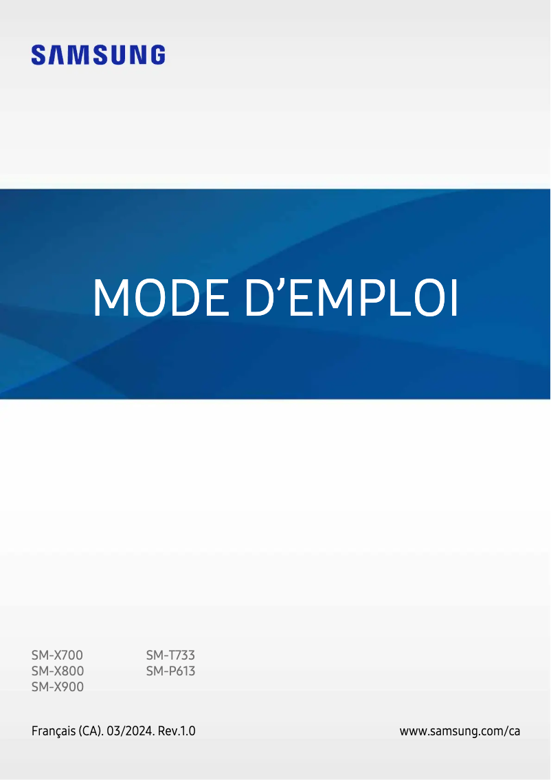 Page n°1 - Manuel utilisateur Samsung Galaxy Tab S8