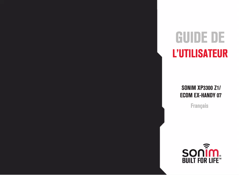 Page 1 de la notice Manuel utilisateur Sonim XP3300 Z1 Force