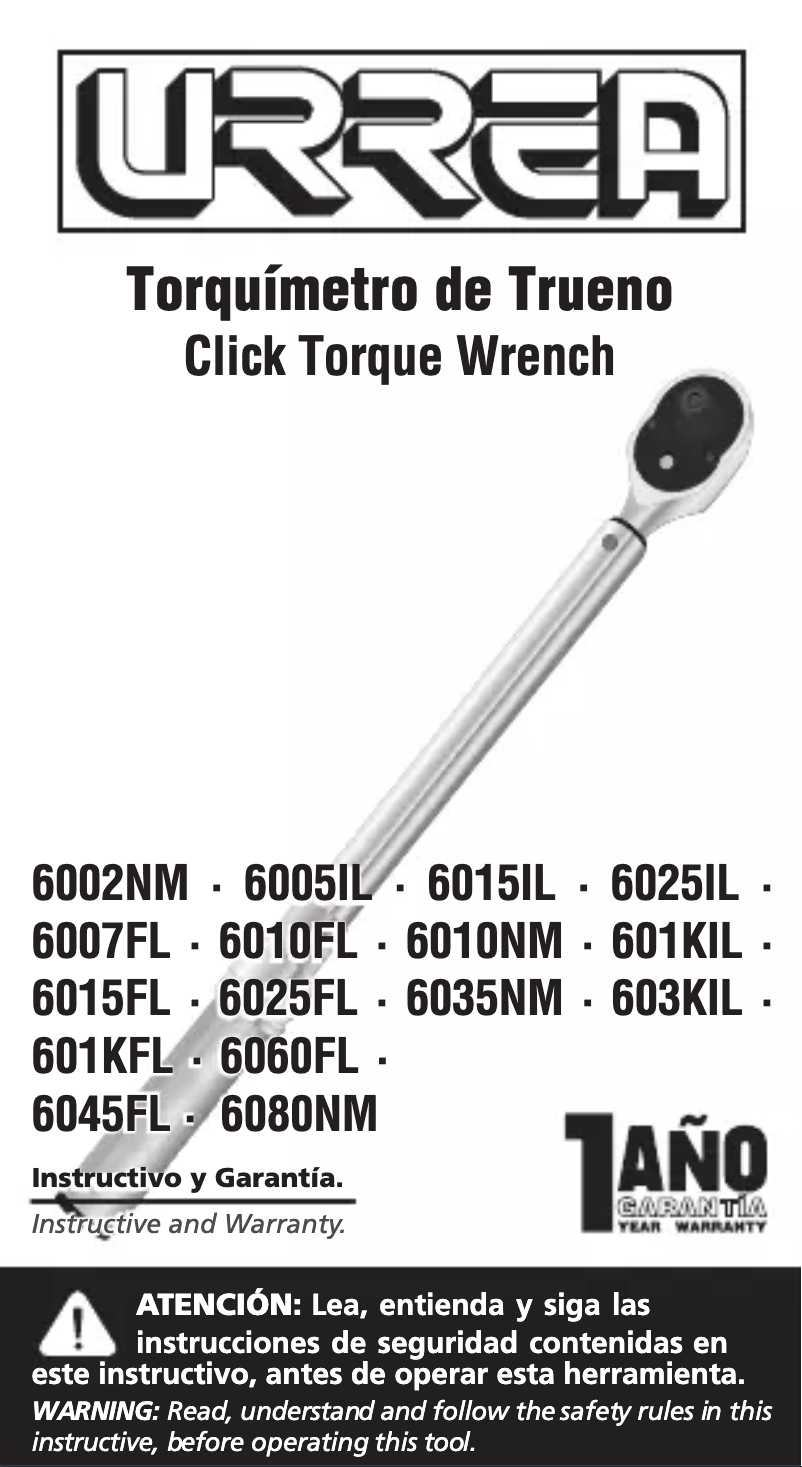 Page 1 de la notice Manuel utilisateur Urrea 601KIL
