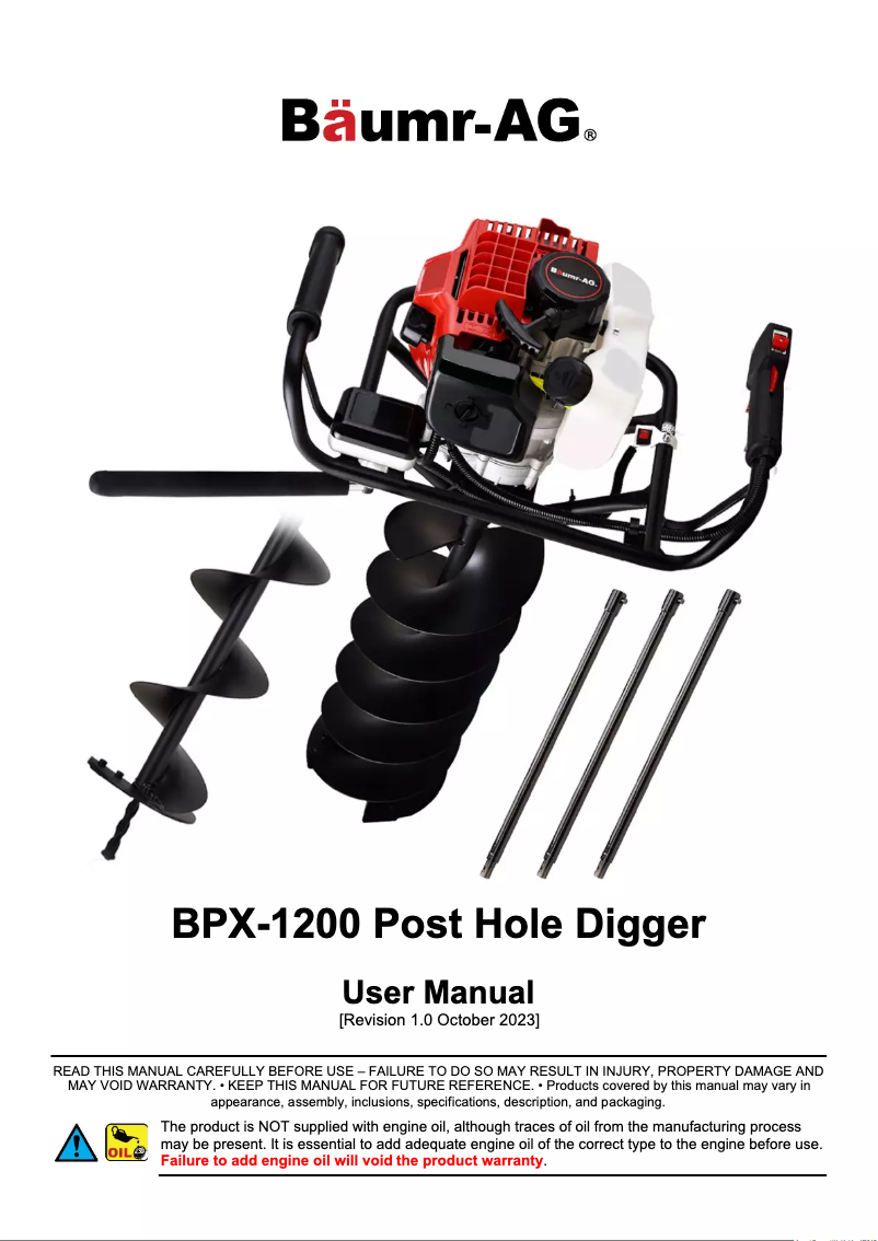 Image de la première page du manuel de l'appareil BPX-1200