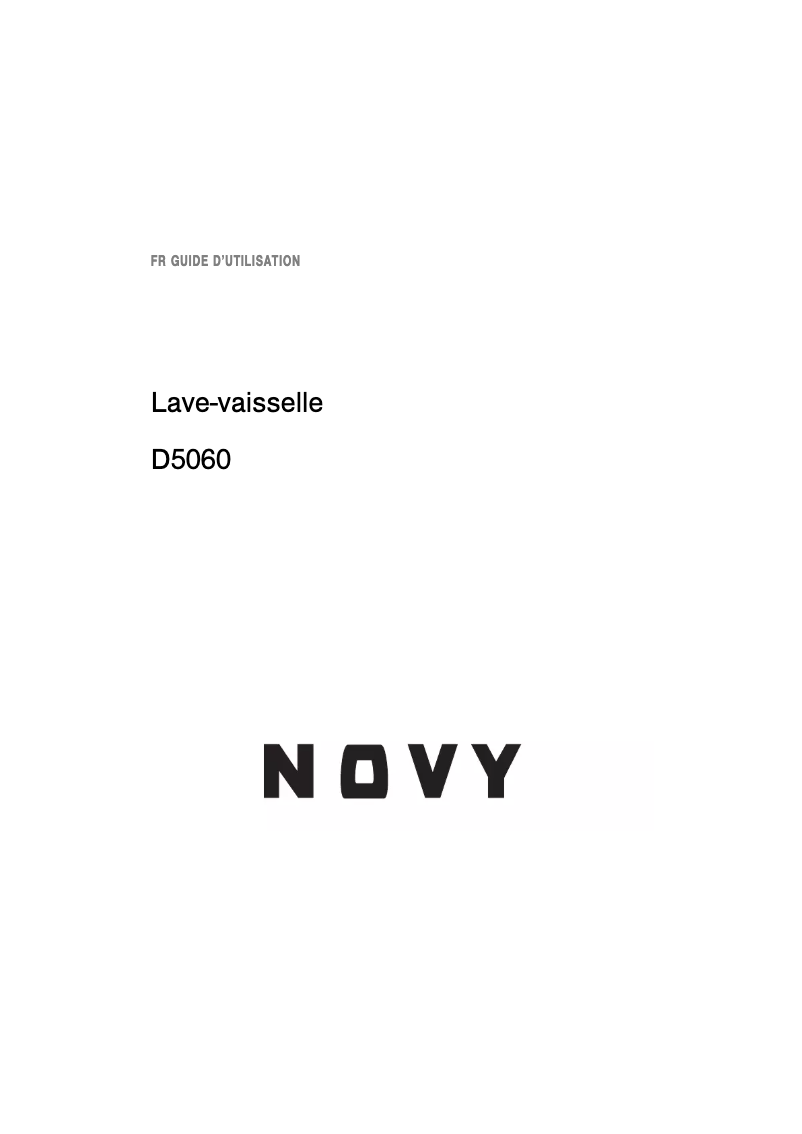 Image de la première page du manuel de l'appareil D5060