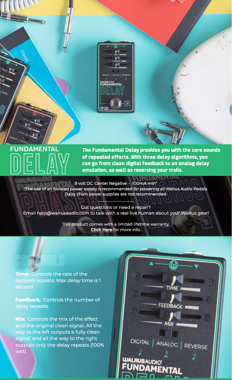 Page n°1 - Manuel utilisateur Walrus Audio Fundamental Distortion
