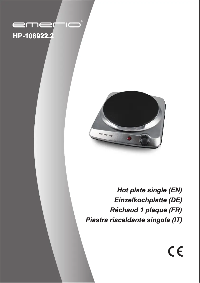 Page n°1 - Manuel utilisateur Emerio HP-108922.2