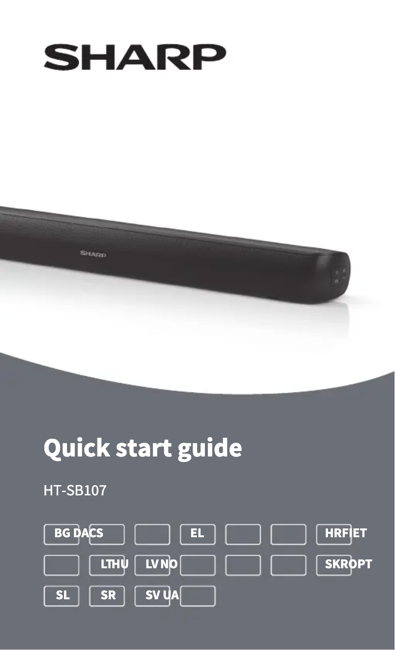 Page 1 de la notice Manuel utilisateur Sharp HT-SB107