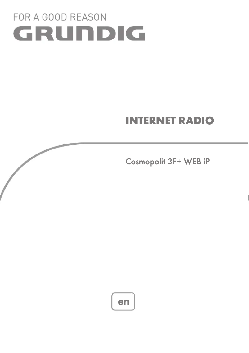 Page 1 de la notice Manuel utilisateur Grundig Cosmopolit 3F plus WEB iP