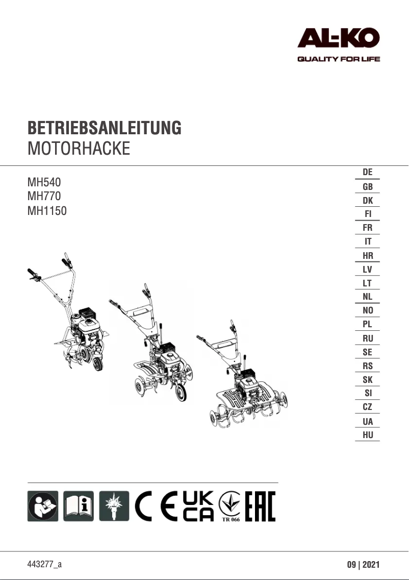 Página 1 del manual Manual de usuario AL-KO MH 770
