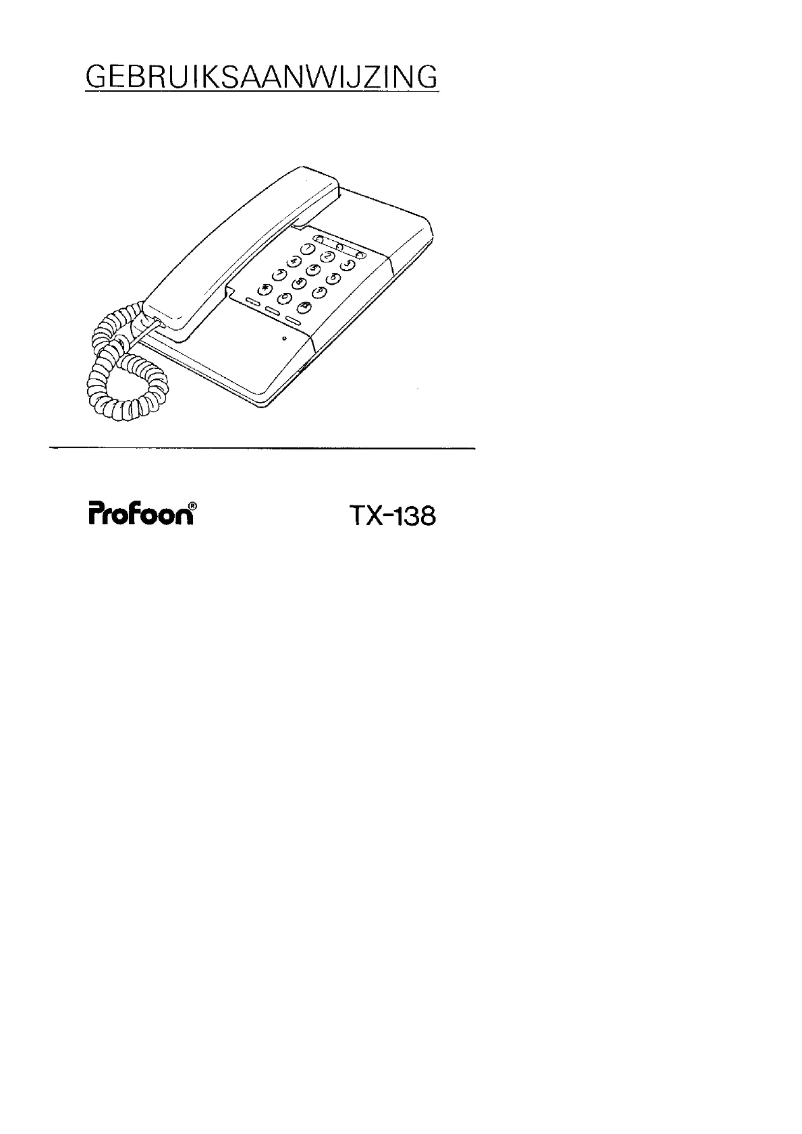 Page 1 de la notice Manuel utilisateur Profoon TX-138