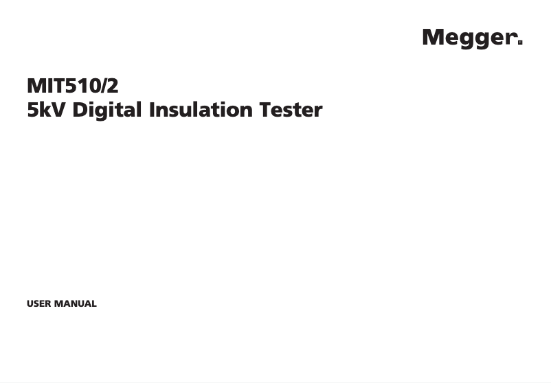 Image de la première page du manuel de l'appareil MIT510/2