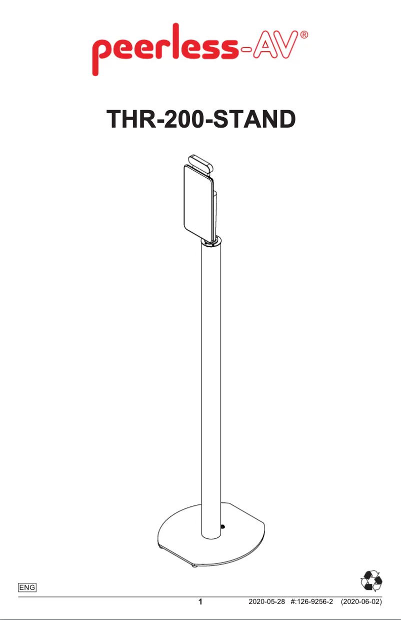 Page 1 de la notice Manuel utilisateur Peerless-AV THR-200-STAND
