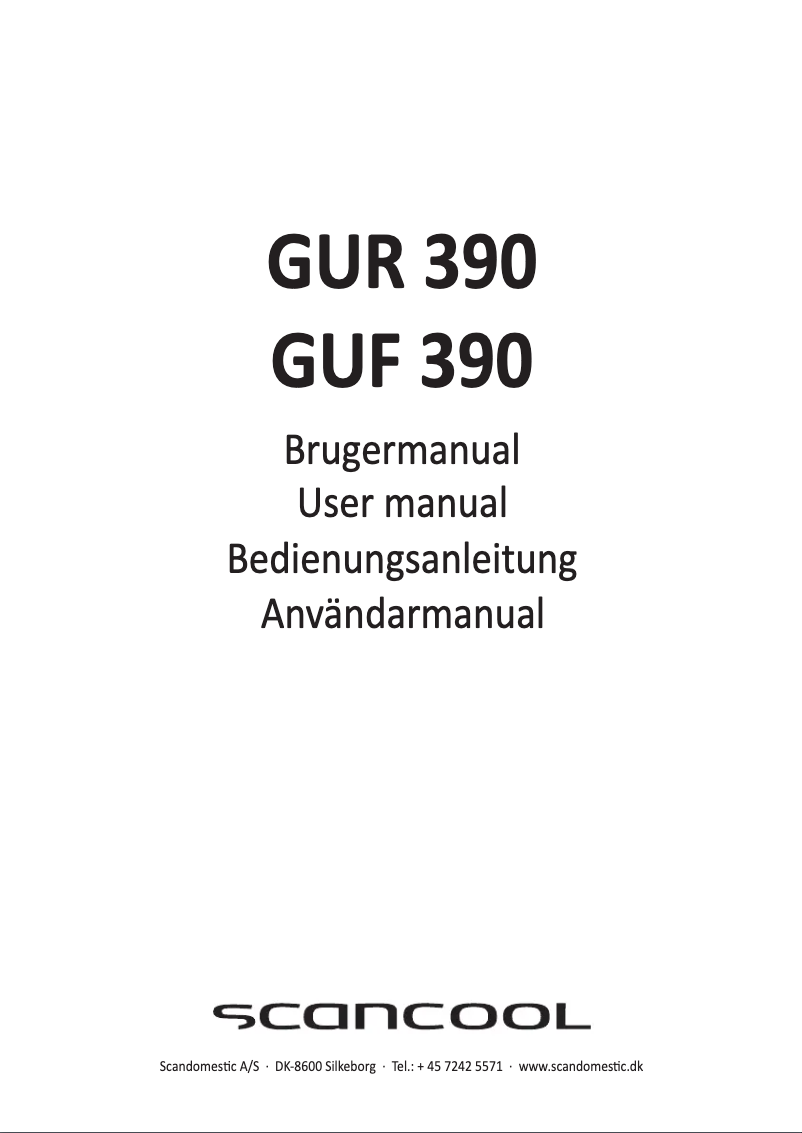 Page n°1 - Manuel utilisateur Scancool GUF390