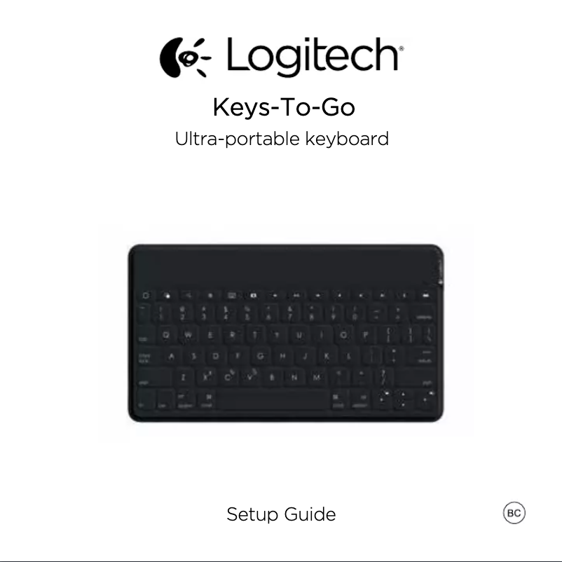 Page 1 de la notice Manuel utilisateur Logitech KEYS-TO-GO