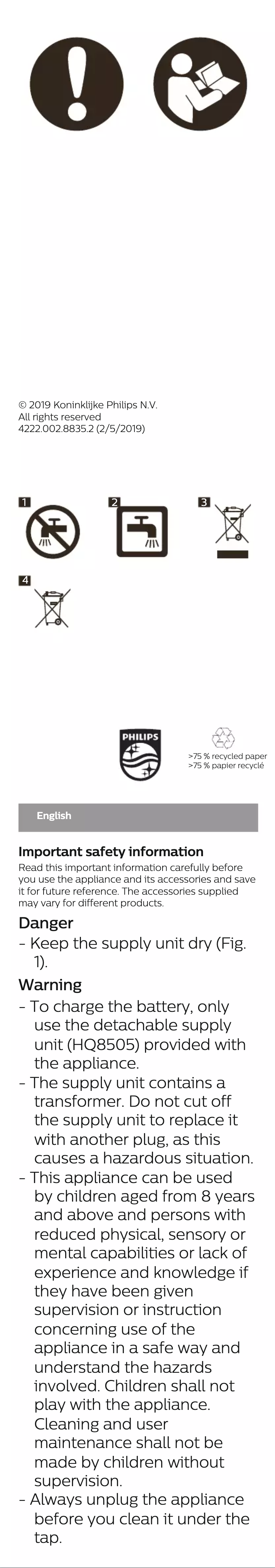 Imagen de la primera página del manual del dispositivo Series 5000 BT5501