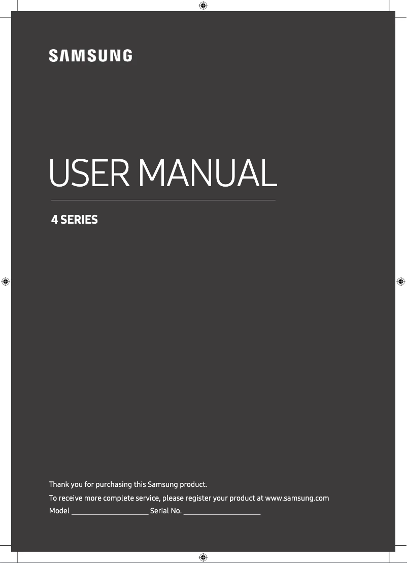 Page 1 de la notice Manuel utilisateur Samsung UE24N4300AK