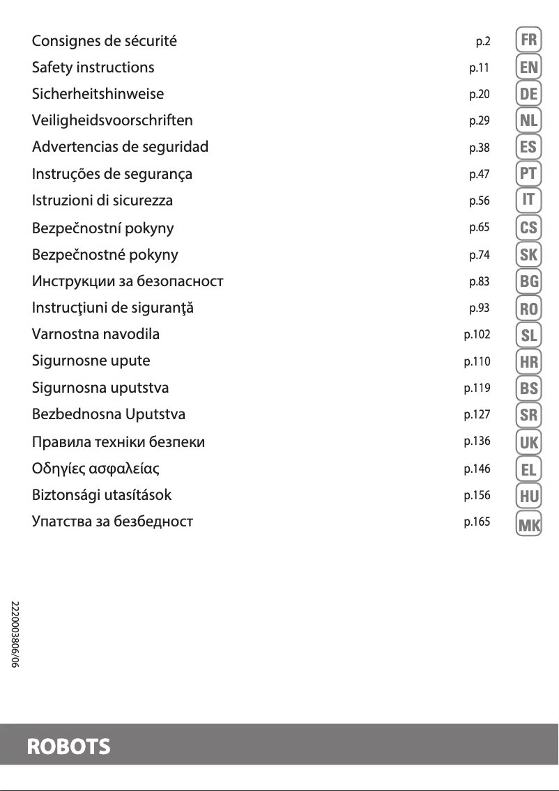 Page n°1 - Instructions de sécurité Rowenta X-Plorer Serie 75 S+ RR8587