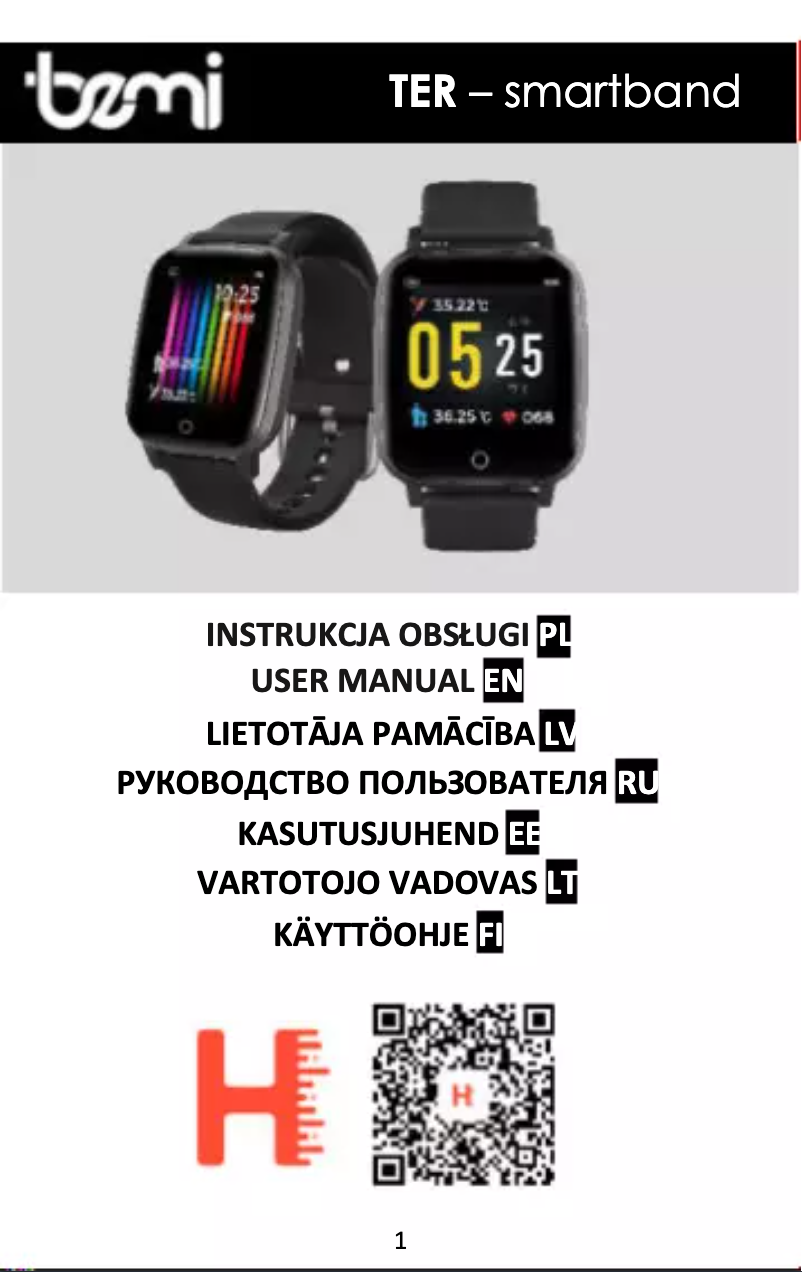 Image de la première page du manuel de l'appareil TER