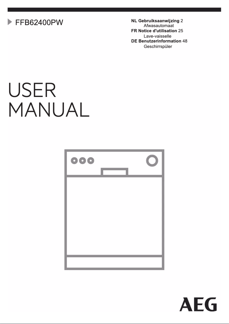 Page n°1 - Manuel utilisateur AEG FFB62400PW
