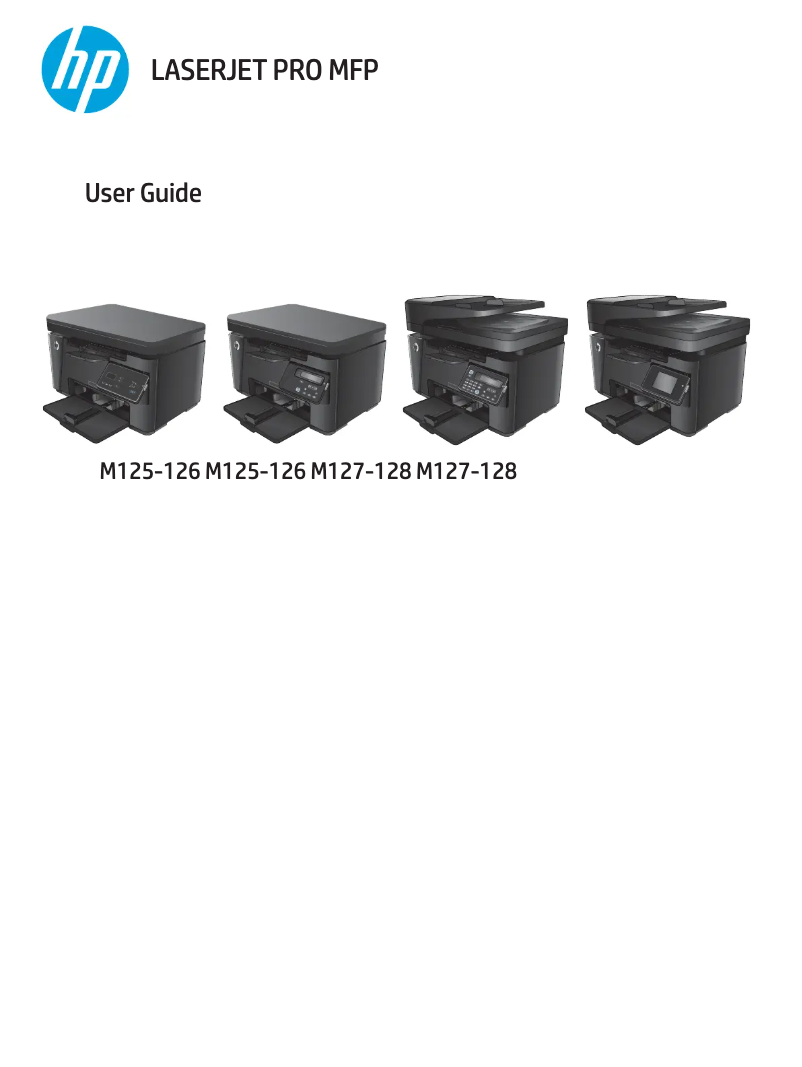 Image de la première page du manuel de l'appareil LaserJet Pro M127fw