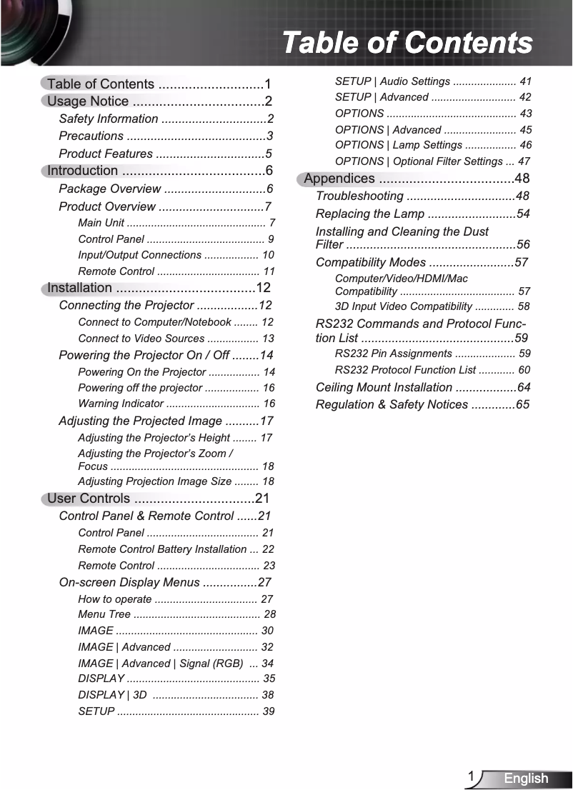 Image de la première page du manuel de l'appareil IN226