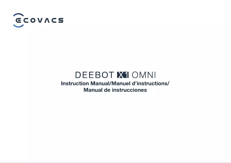 Page n°1 - Manuel utilisateur ECOVACS DEEBOT X1 OMNI WHITE