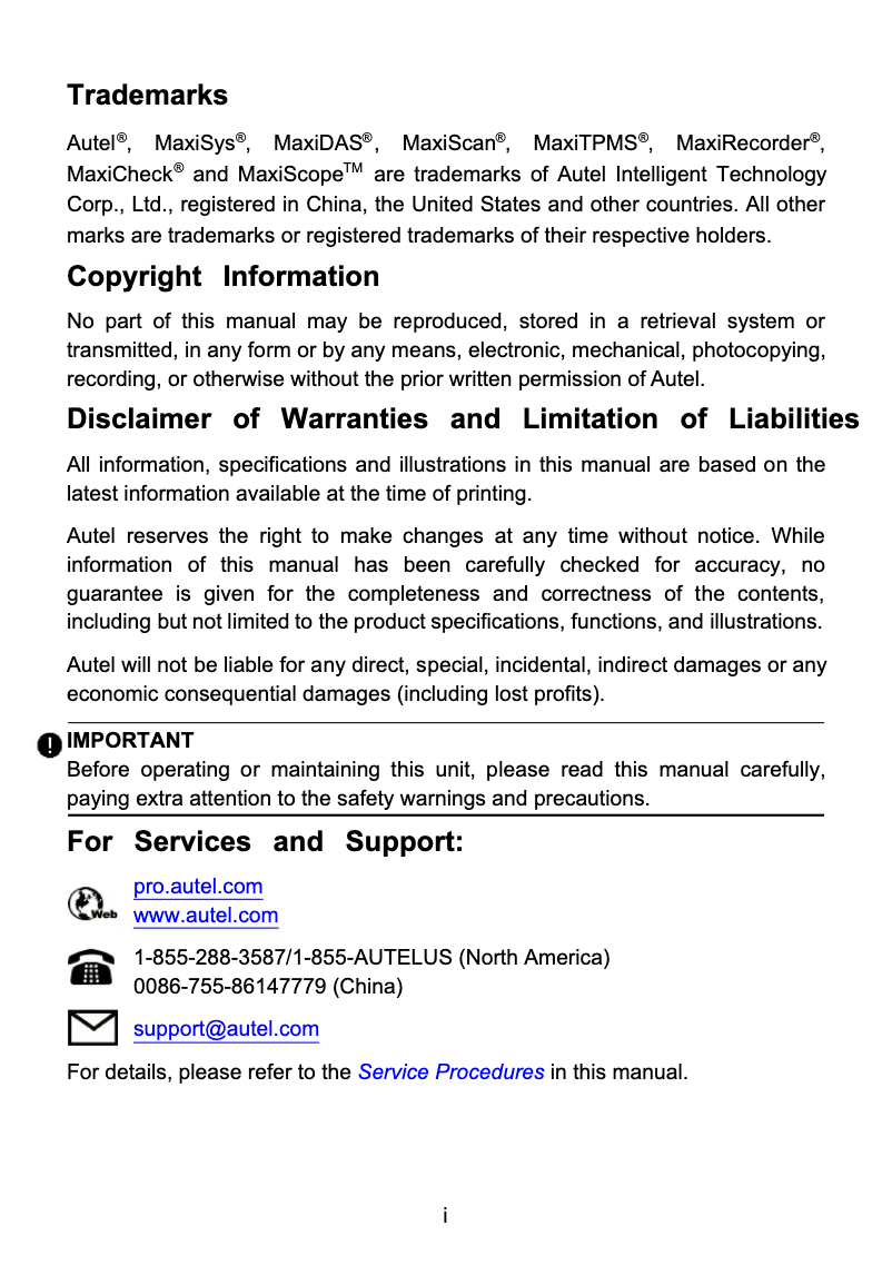 Image de la première page du manuel de l'appareil MaxiScope MP408