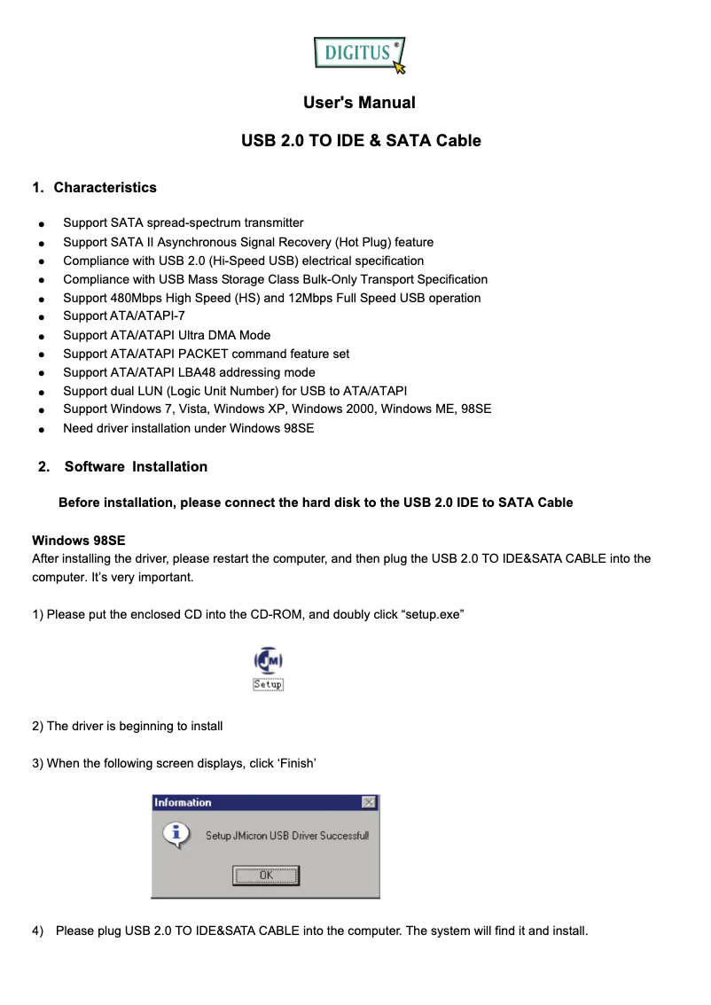 Page 1 de la notice Manuel utilisateur Digitus DA-70200-1
