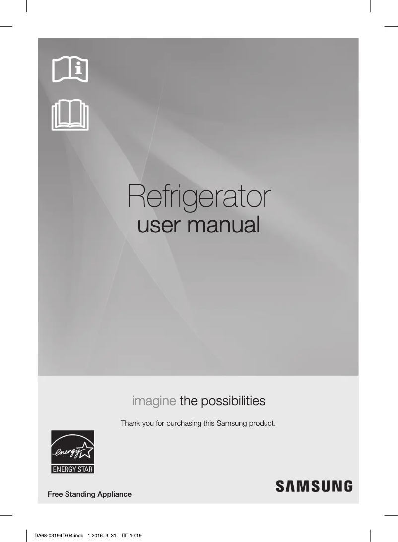 Image de la première page du manuel de l'appareil RF23J9011S