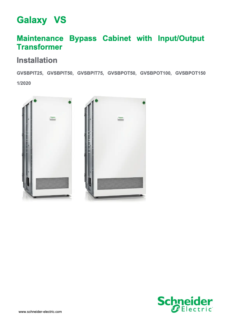 Image de la première page du manuel de l'appareil GVSBPIT50