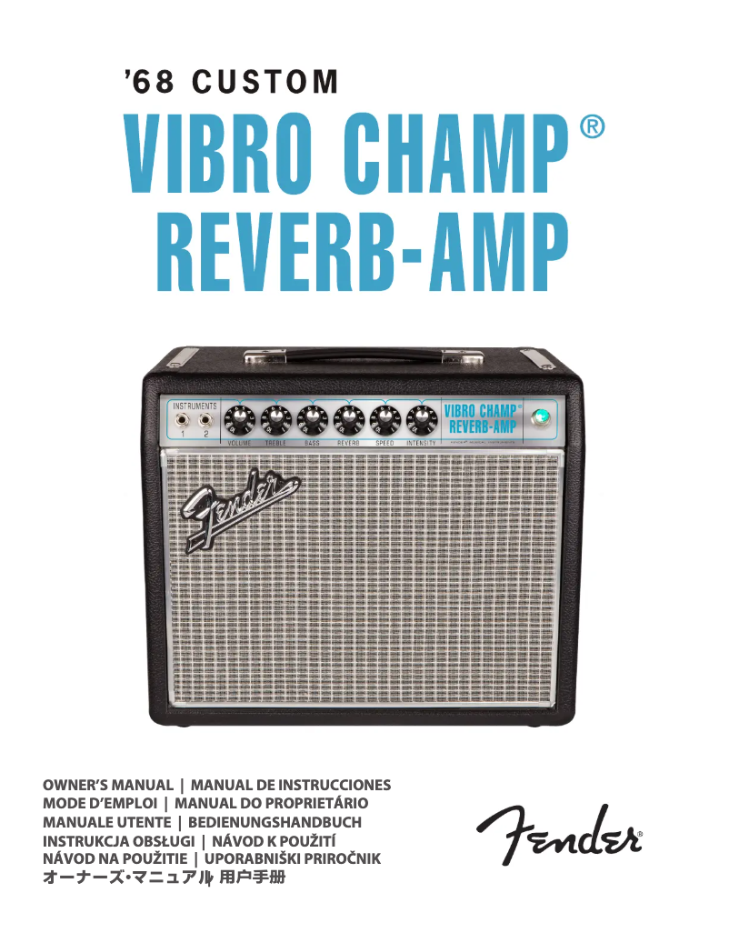 Page n°1 - Manuel utilisateur Fender '68 Custom Vibro Champ